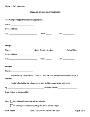 Child Support Lien  Form