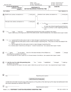 By Filling Out This Form, Courts Mi