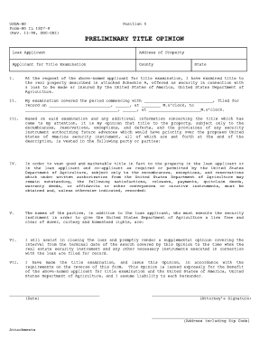 Usda Rd Form 1927 9