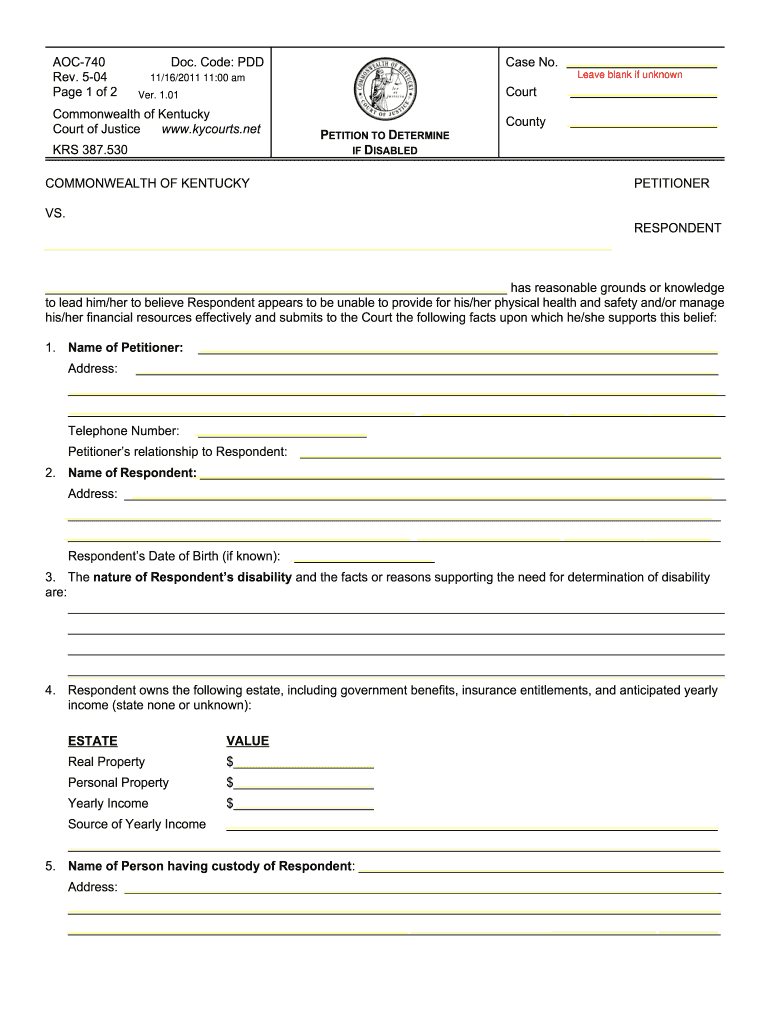 Get and Sign Aoc 740 2004-2022 Form