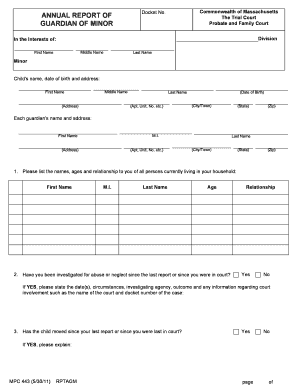 Child Guardian  Form