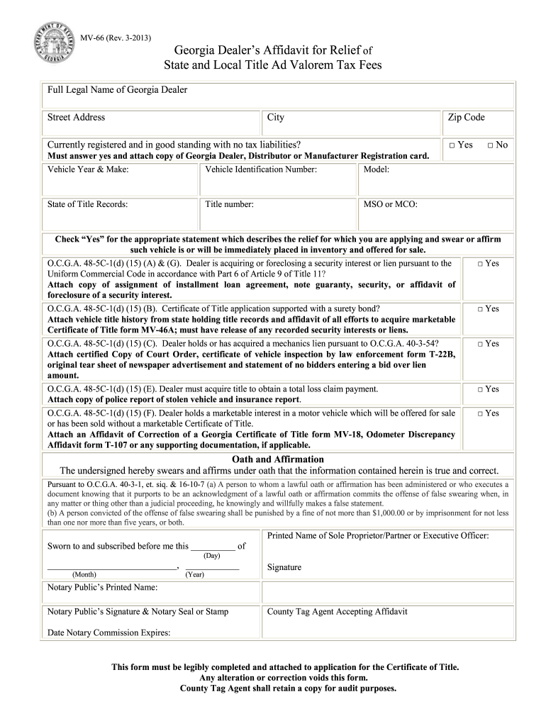 Get and Sign Mv66 2013-2022 Form