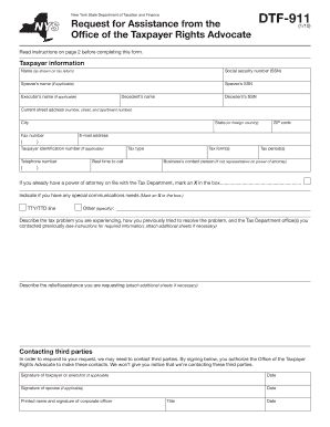 Image of Dtf 911 Tax Form