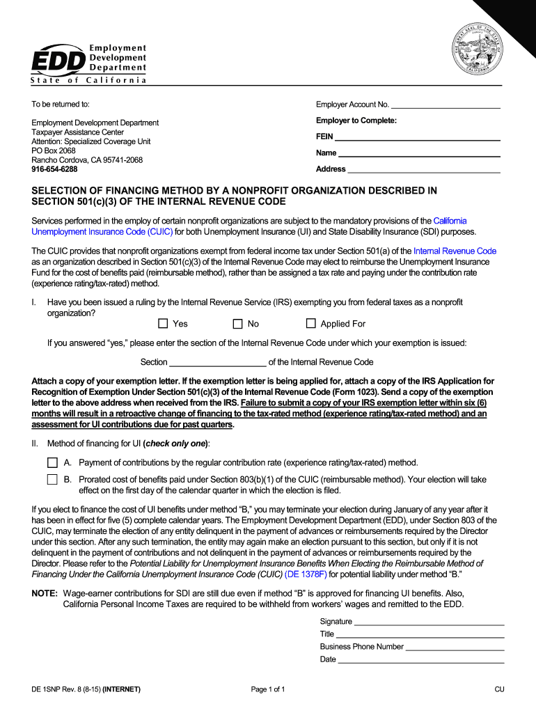  De 1snp Form 2015-2024