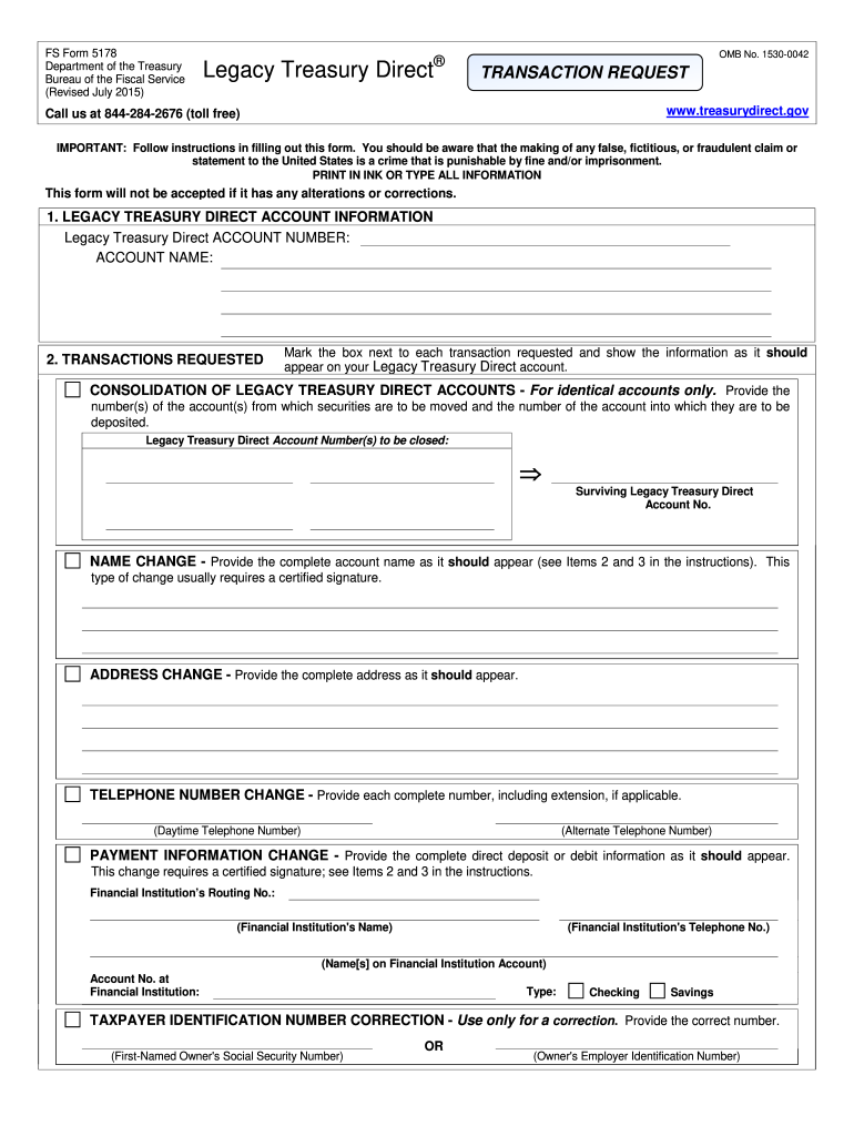 Get and Sign Fs Treasury Direct 2015-2022 Form