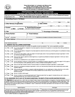 This Form Must Be Completed by Each Controlling Person as Defined in Section 91