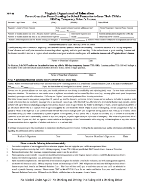 ParentGuardian Form Granting the School Permission to Issue Doe Virginia