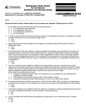 Engineer Law Review Exam Answers  Form