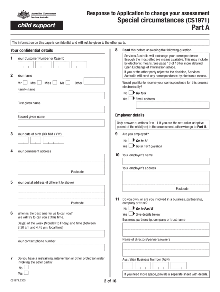  Special Circumstances CS1971 2023-2024