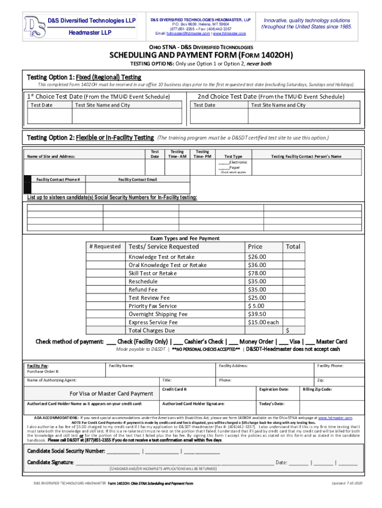 EXAMINATION APPLICATION FORM 1101OH