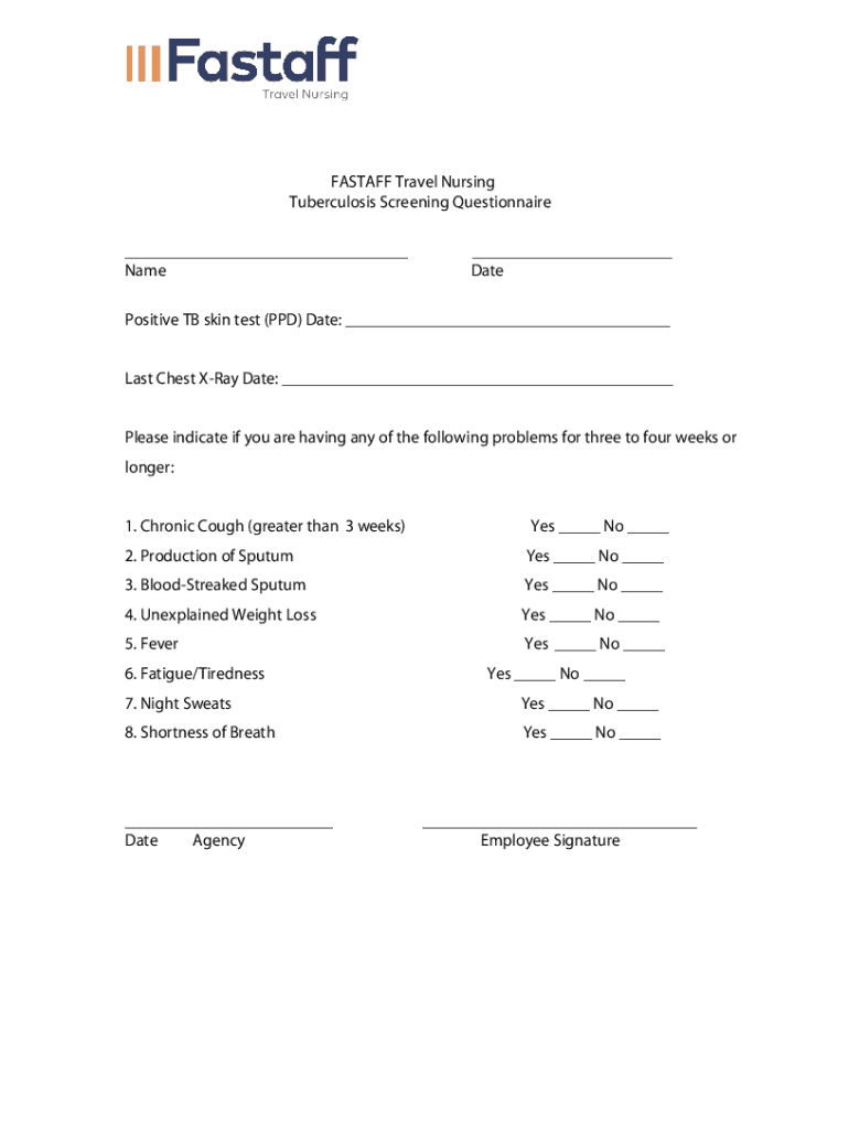 FASTAFF Travel Nursing  Form