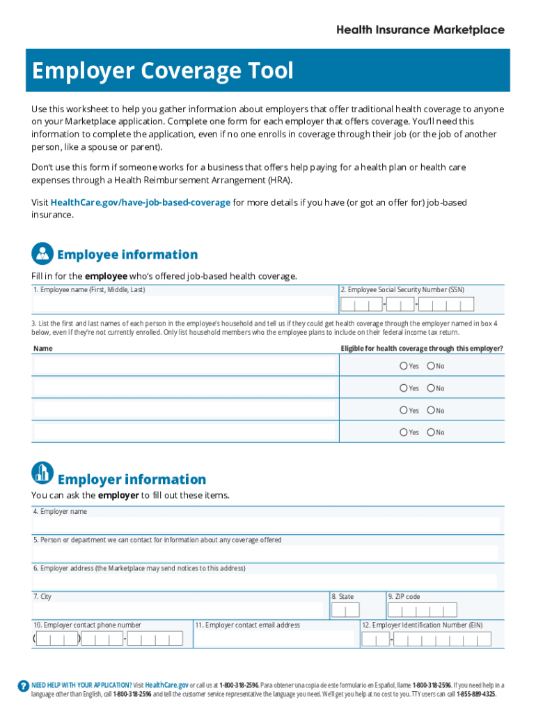 Application Spotlight Employer Sponsored Coverage ESC  Form