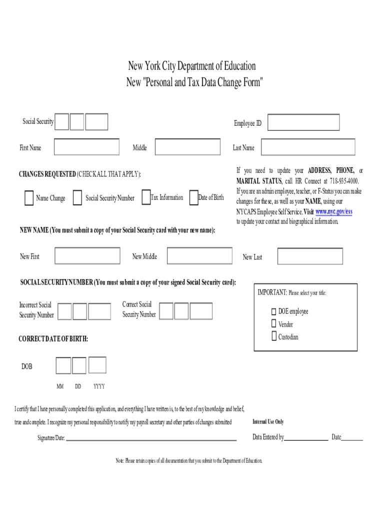 19 Printable Social Security Name Change Form Templates