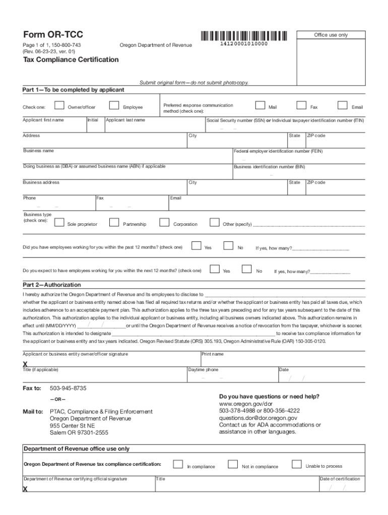  Oregon Department of Revenue Tax Forms 2006-2024