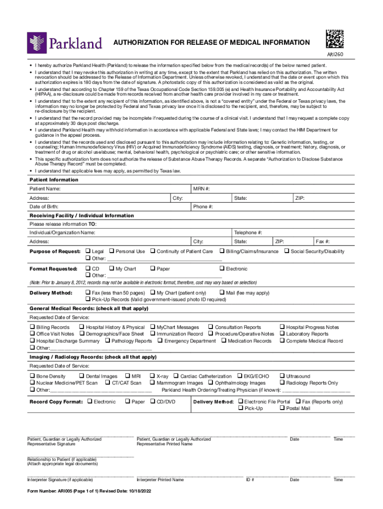 PARKLAND HEALTH &amp;amp; HOSPITAL SYSTEM Dallas, Texas  Form