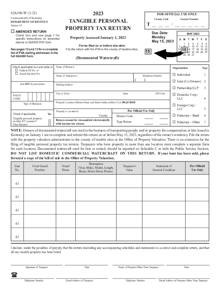  Kentucky Personal Property Tax Form Fill Out and Sign 2023-2024