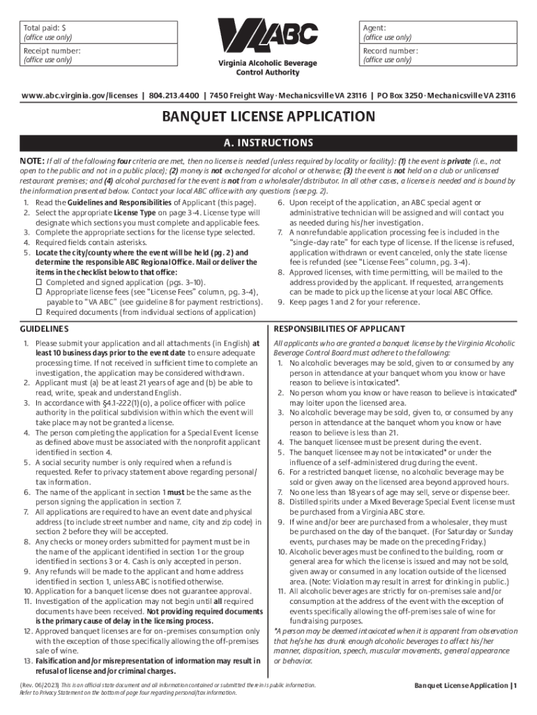  PART 1 INDUSTRY LICENSE APPLICATIONVirginia ABC 2023-2024