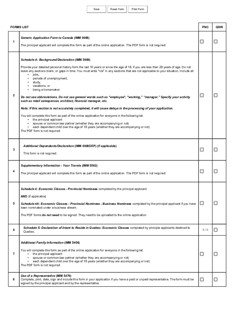  IMM 5690 E Document Checklist Permanent Residence Provincial Nominee Class and Quebec Skilled Workers Imm5690e PDF 2023-2024