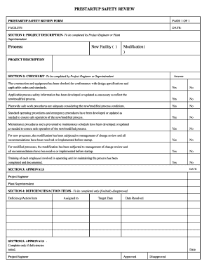 Epa Safety Review Form