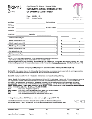  Kansas City Form Rd 113 2014