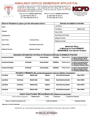 Kcfd Ambulance  Form