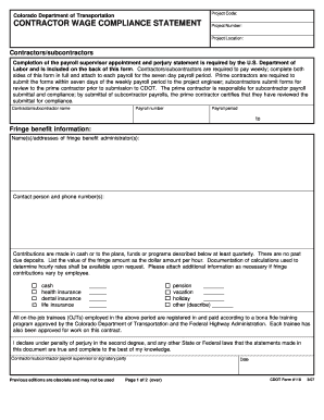 Cdot Form 118