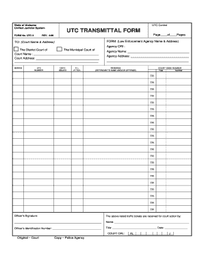 UTC Transmittal Form Judicial Alabama