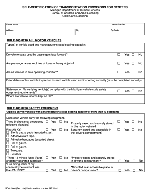 BCAL 5044 State of Michigan Mi  Form