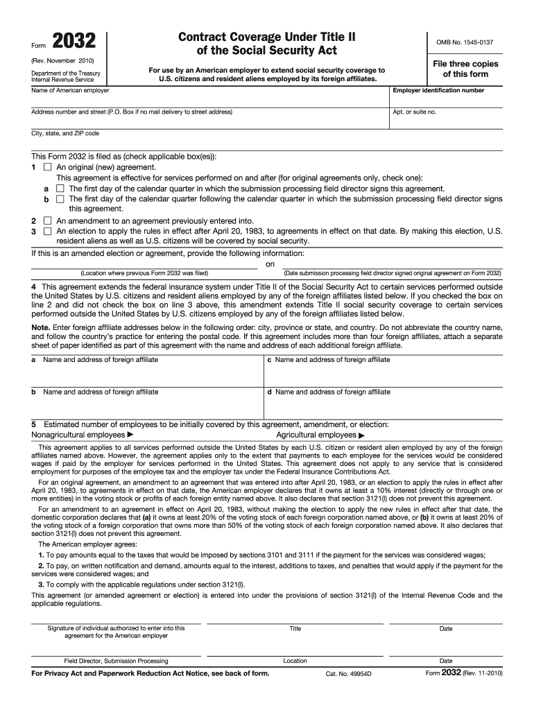  Ds 2032 Form 2010-2024