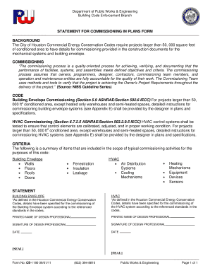 Commissioning Statement  Form