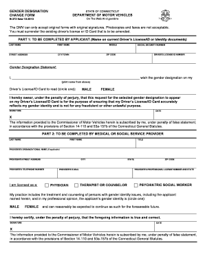 Ct Gender Change  Form