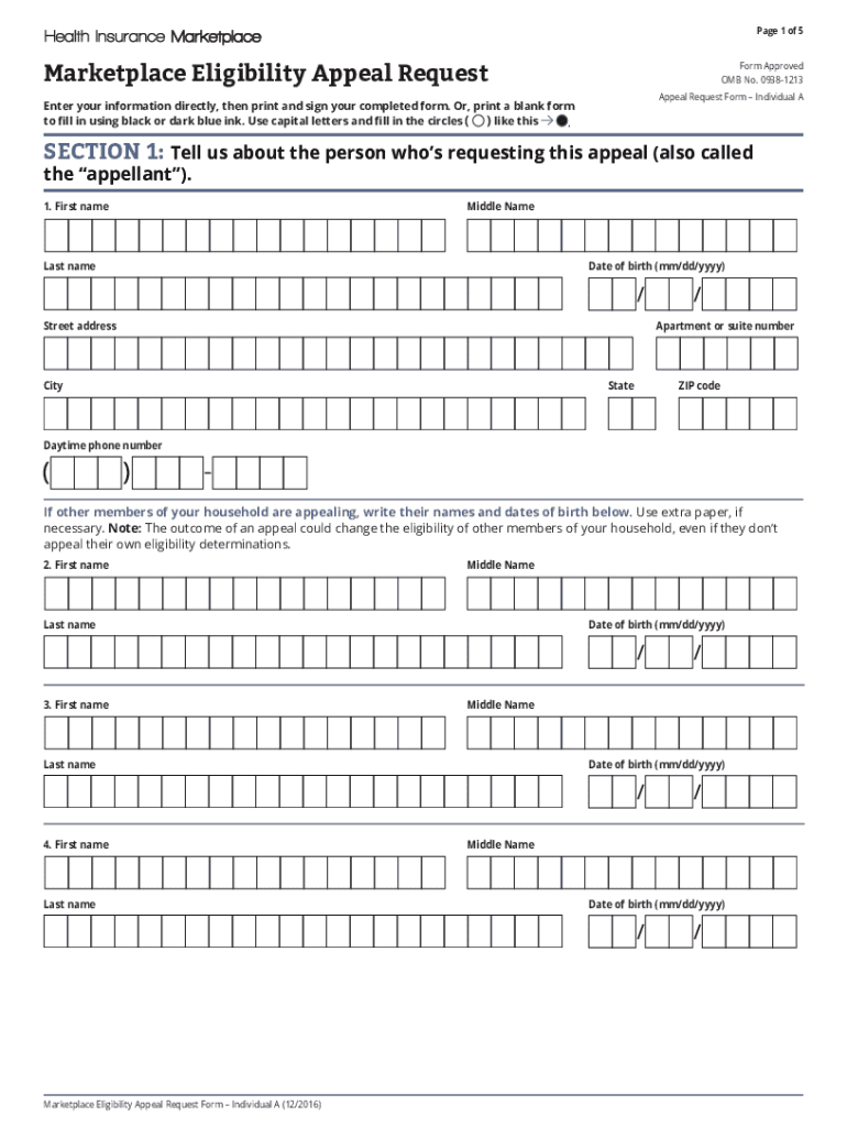 Appeals Forms