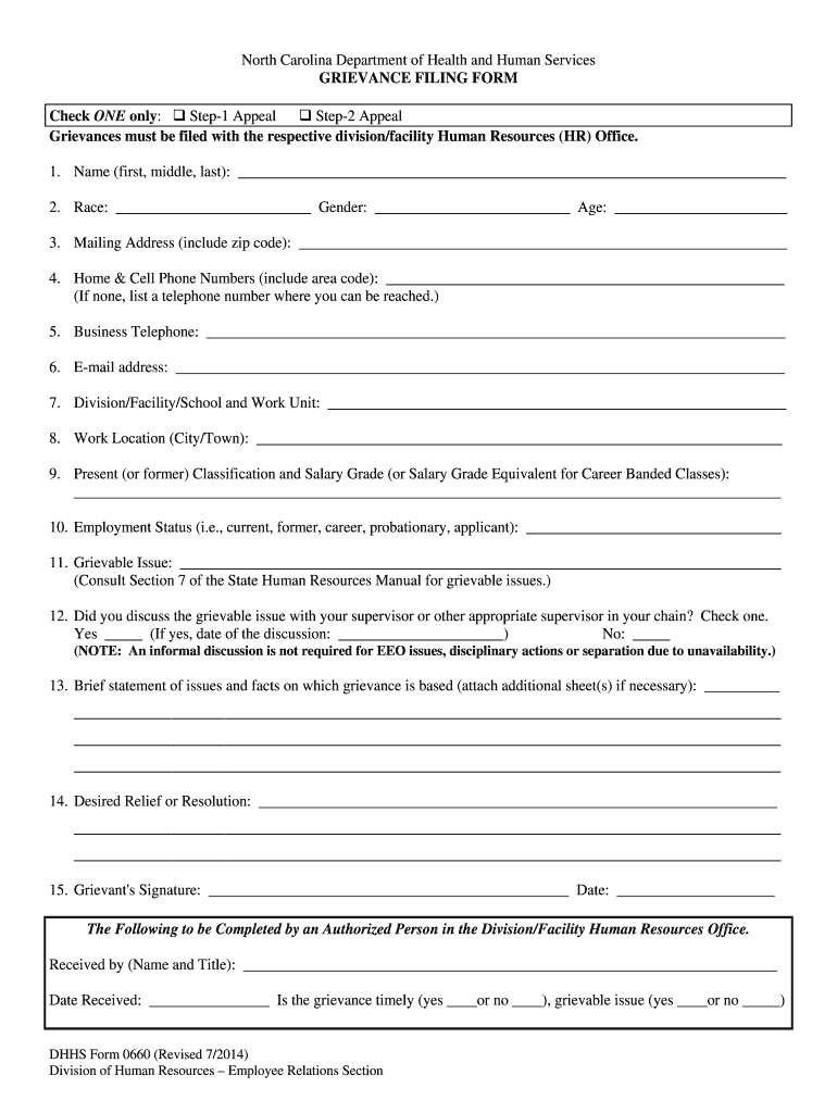 Grievance Form Template
