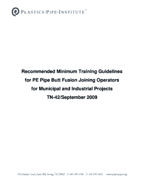 PPI TN 42 Recommended Minimum Training Guidelines Bb Dura Line  Form