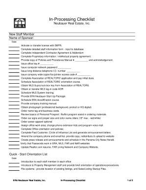 New Real Estate Agent Orientation  Form