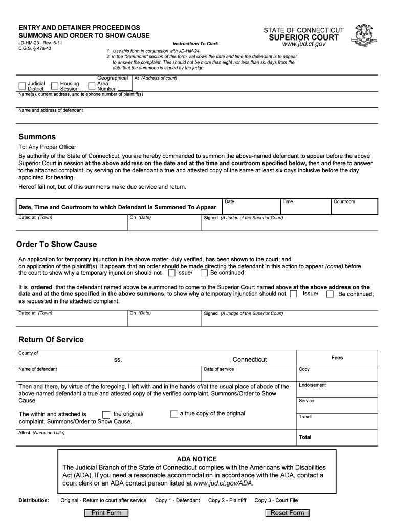 Ct Detainer  Form