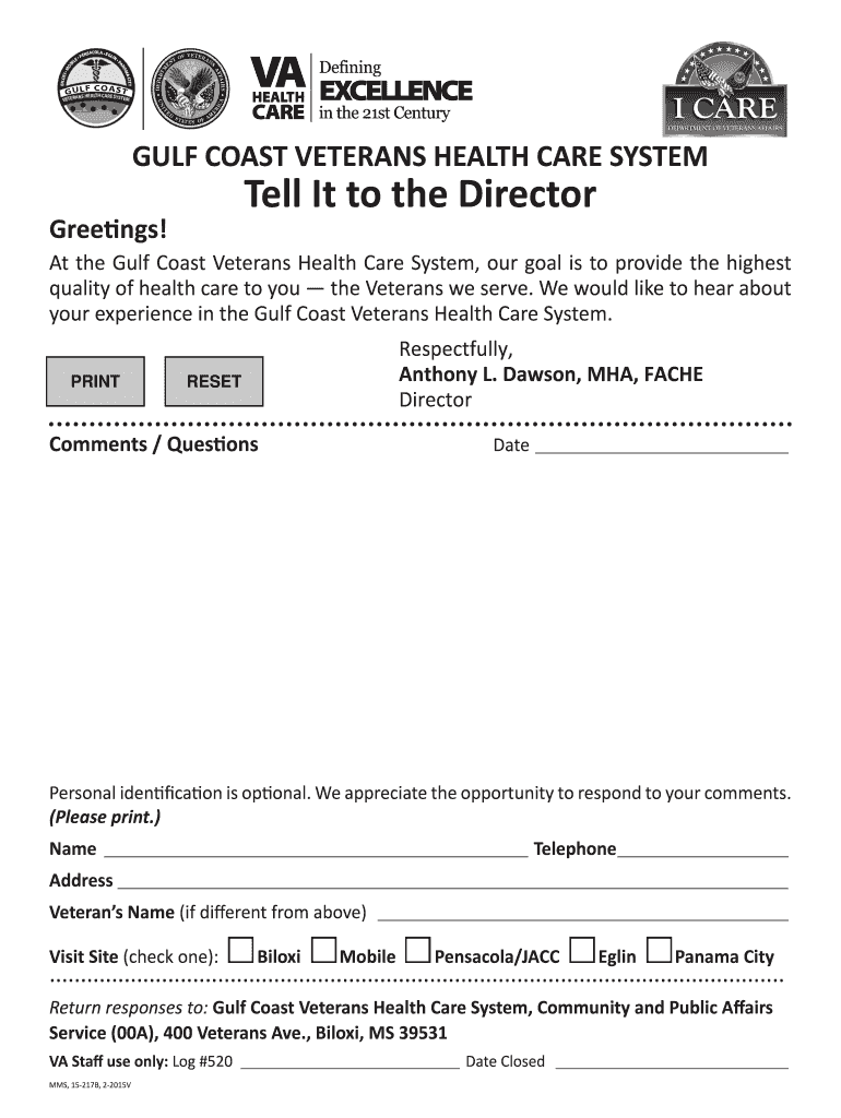 Tell it to the Director Form Fillable