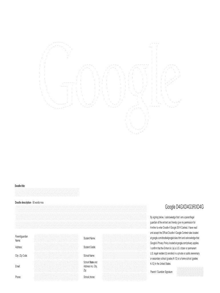 Doodle4Google Entry Form