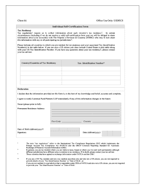 Halifax Tax Residency Letter  Form