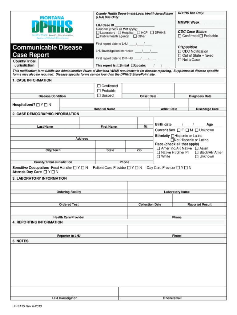  General Communicable Disease Case Report 2013-2024