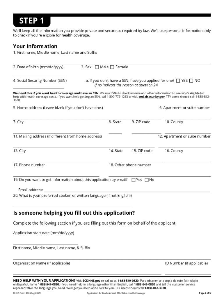  Application for Medicaid Family Planning Coverage 2021-2024