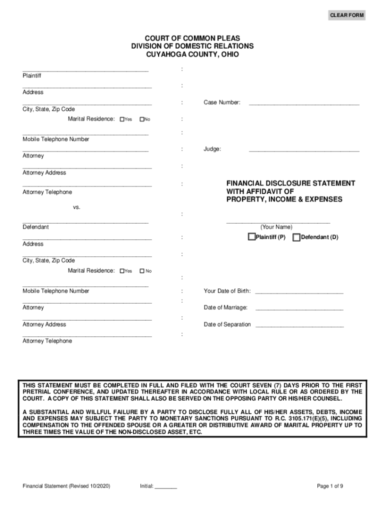 Instruction for Completing and Filing the Complaint for  Form