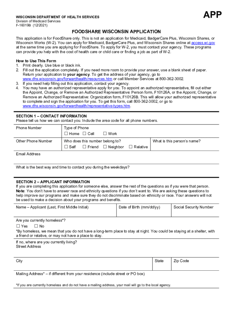  FOODSHARE WISCONSIN REGISTRATION 2021-2024