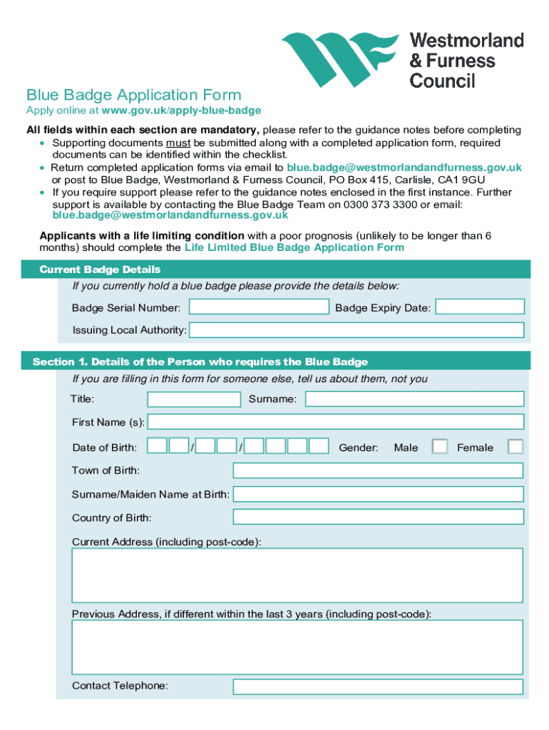  Apply for or Renew a Blue Badge Online 2023-2024