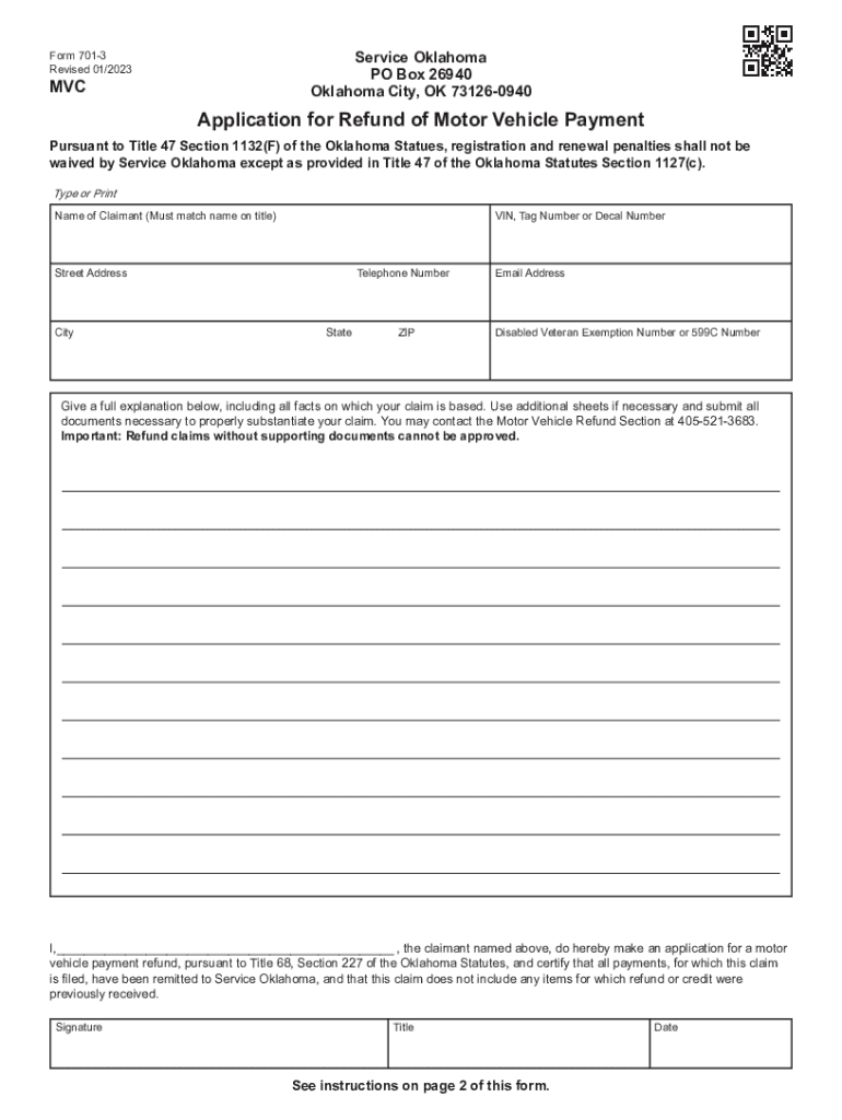  Packet R Application for Refund of Motor Vehicle Payment 2023-2024