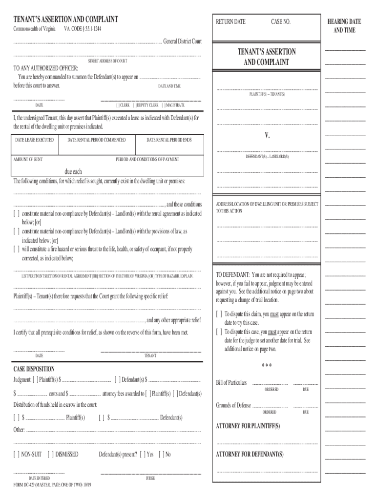 Code of Virginia Code Article 3 Procedure in Civil Cases  Form