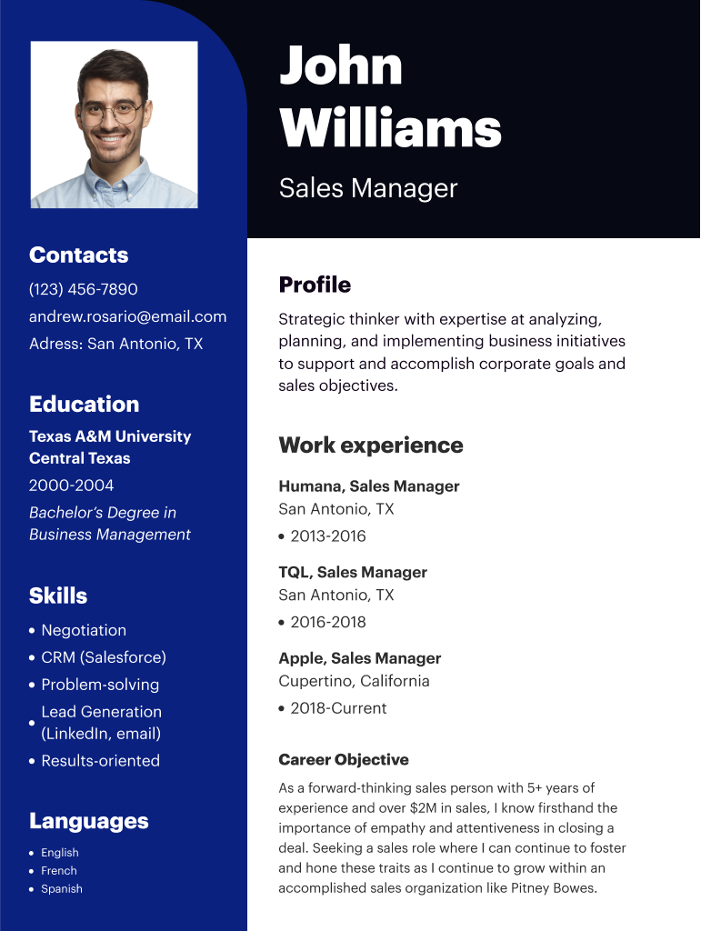 Cosmetic Counter Manager Resume Template  Form