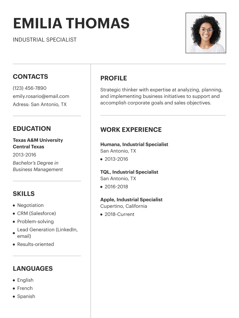 Fisher Resume Template  Form