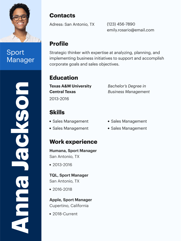 Brand Manager Resume Template  Form