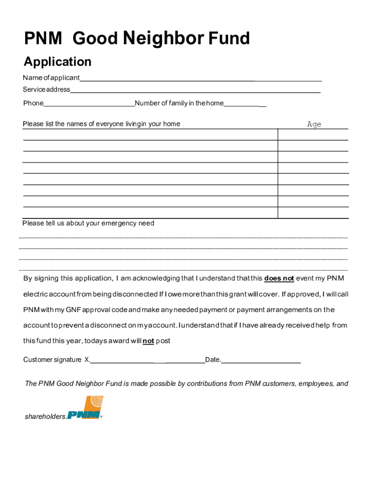  Good Neighbor Fund Application PDF 2020-2024